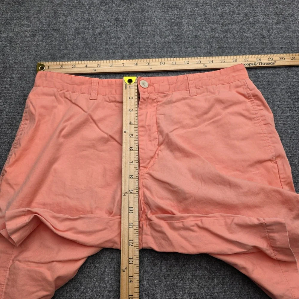 Vineyard Vines Club Shorts Mens 33 Salmon Pink Chino Cotton Solid Casual‎ Preppy